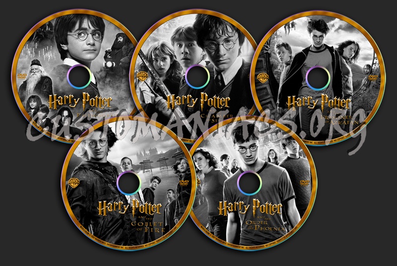 Harry Potter 1-6 dvd label