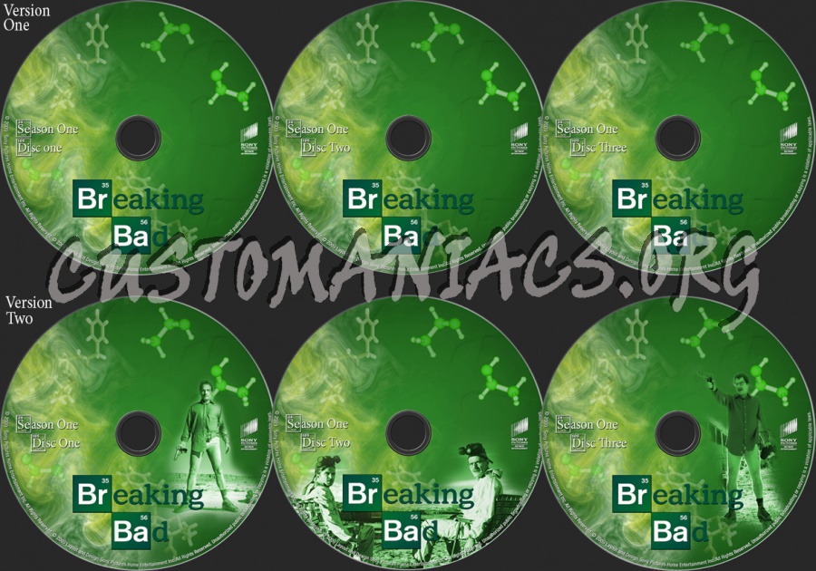 Breaking Bad Season 1 dvd label