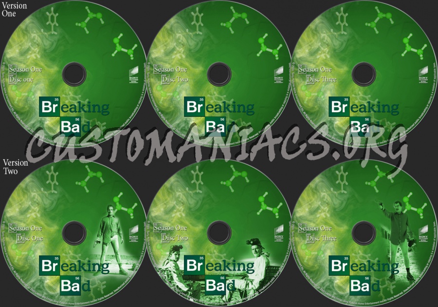 Breaking Bad Season 1 dvd label