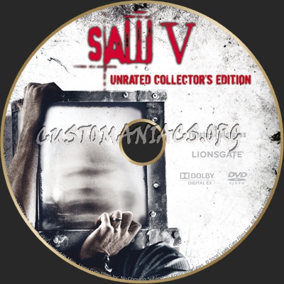 Saw V dvd label