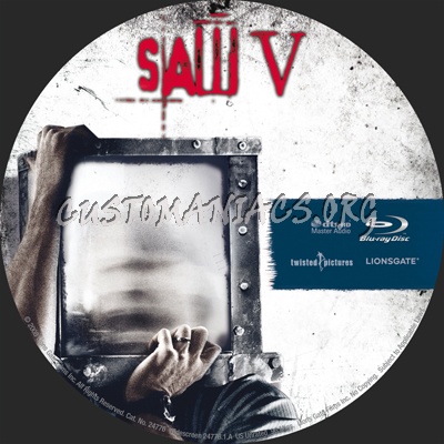 Saw V blu-ray label