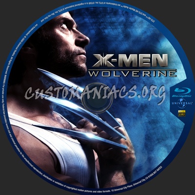X-Men Wolverine blu-ray label