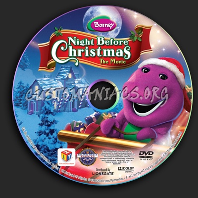Barney: Night Before Christmas The Movie dvd label