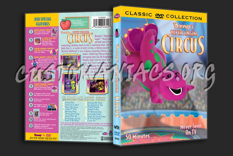 Barney: Barney's Super Singing Circus dvd cover - DVD Covers & Labels