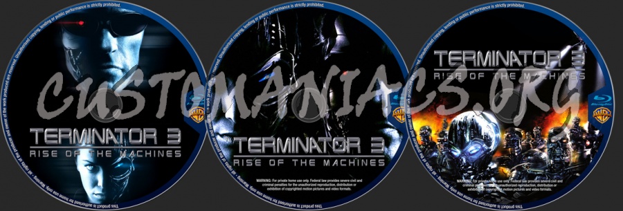 Terminator 3 Rise of the Machines blu-ray label