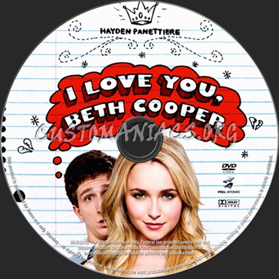 I Love You, Beth Cooper dvd label