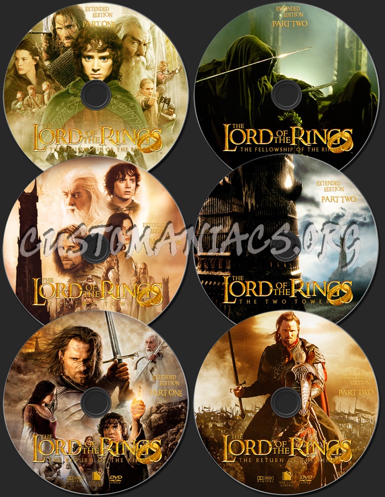 The Lord of the Rings Extended Collection dvd label