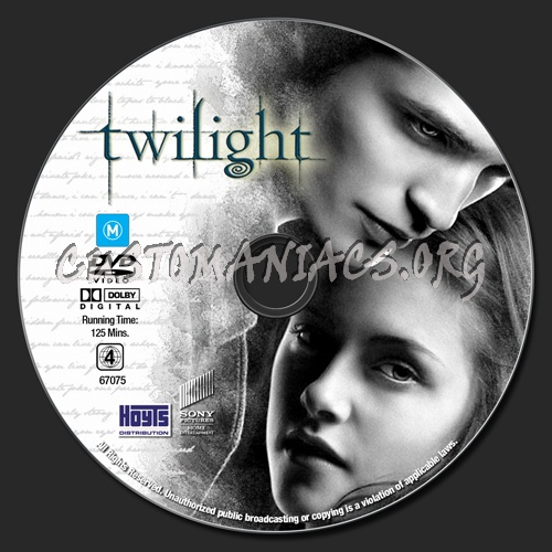 Twilight dvd label