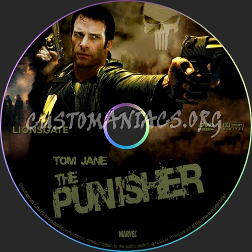 The Punisher dvd label