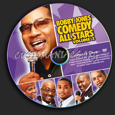 Bobby Jones Comedy All Stars Volume 2 dvd label