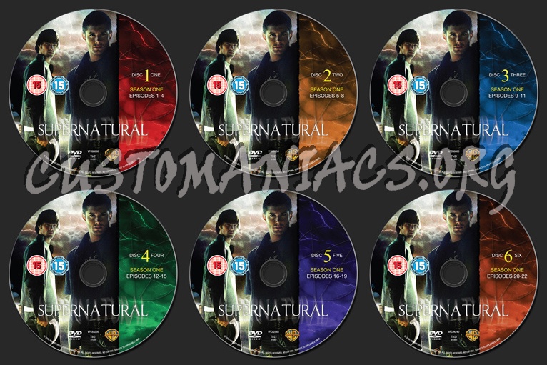Supernatural Season 1 dvd label