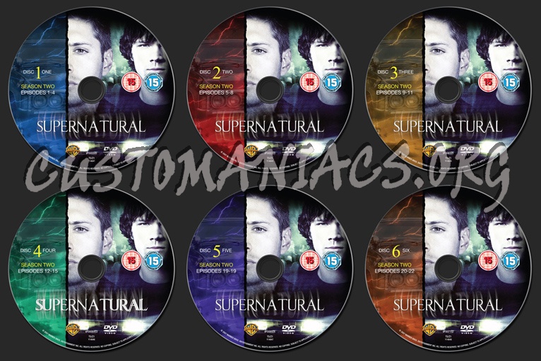 Supernatural Season 2 dvd label