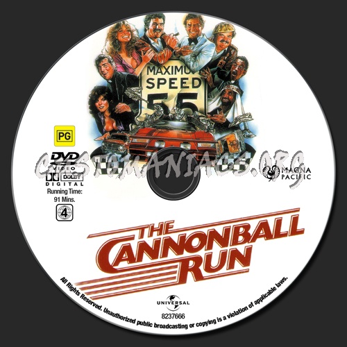 The Cannonball Run dvd label