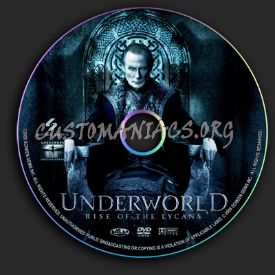 Underworld Rise of the Lycans dvd label