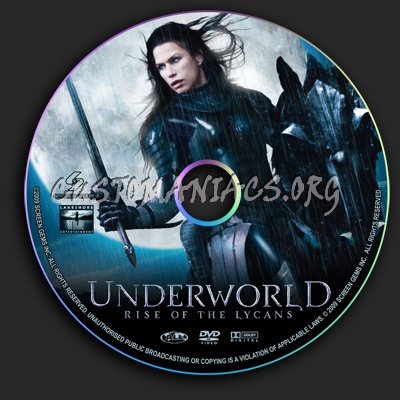 Underworld Rise of the Lycans dvd label