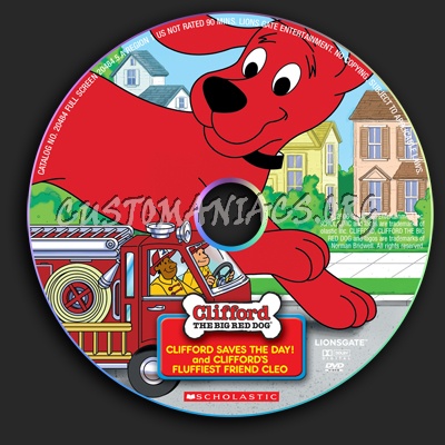 Best of Clifford: Clifford Saves the Day! and Clifford's Fluffiest Friend Cleo dvd label