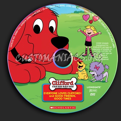 Best of Clifford: Everyone Loves Clifford! and Good Friends, Good Times dvd label