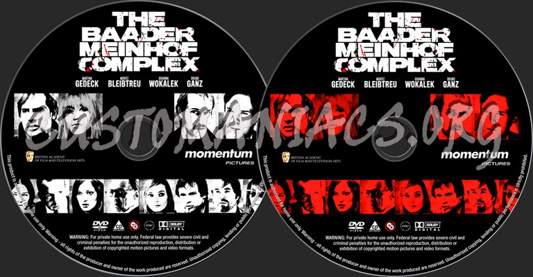 The Baader Meinhof Complex (The Red Army Faction - RAF) dvd label