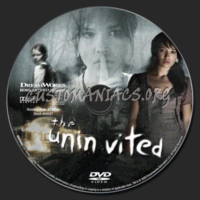 The Uninvited dvd label