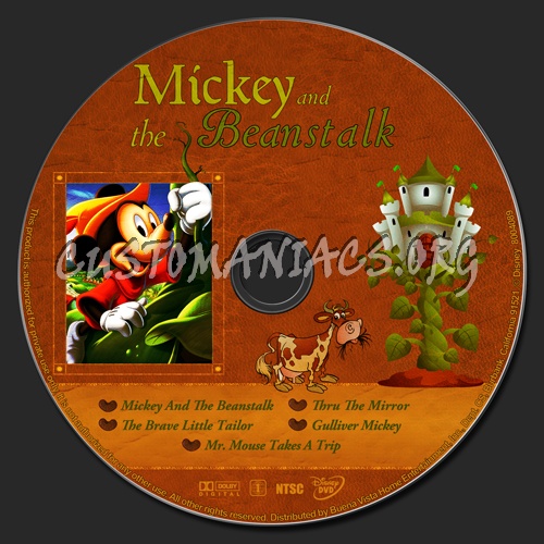 Mickey and the Beanstalk Animation Collection Volume 1 dvd label