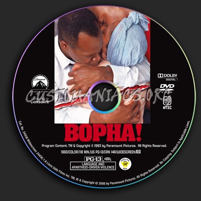 Bopha! dvd label