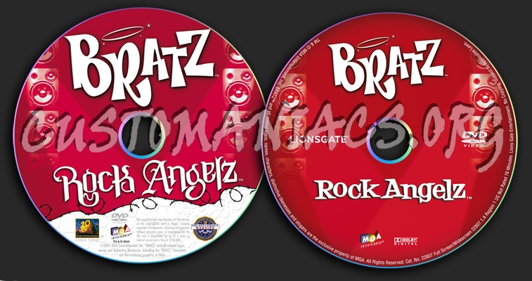 Bratz Rock Angelz dvd label