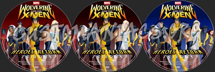 Wolverine and The X-Men Heroes Return dvd label