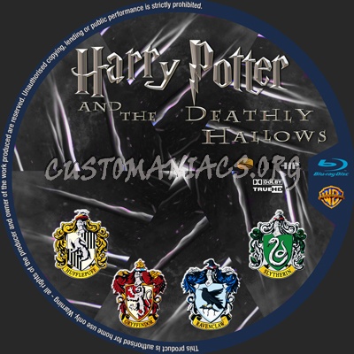 Harry Potter And The Deathly Hallows blu-ray label