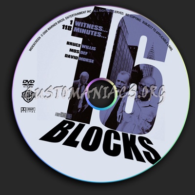 16 Blocks dvd label