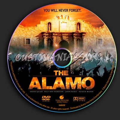 Alamo, The dvd label