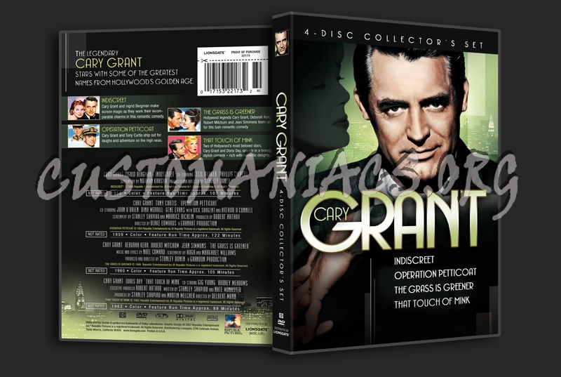 Cary Grant 4-disc Collector's Set dvd cover