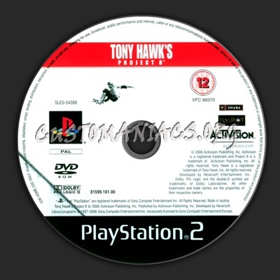 Tony Hawk's Project 8 dvd label