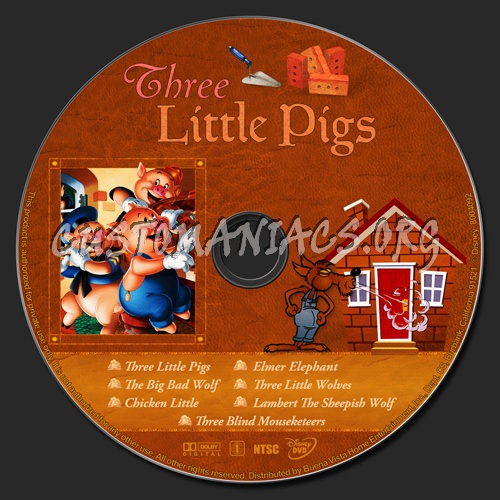 Three Little Pigs Animation Collection Volume 2 dvd label