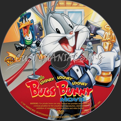 The Looney Looney Looney Bugs Bunny Movie dvd label