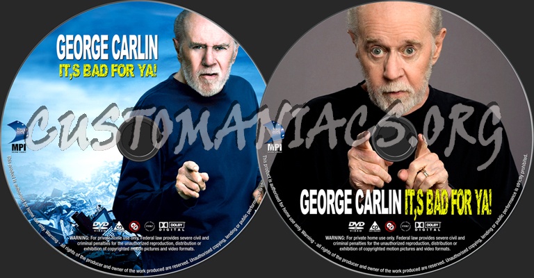 George Carlin It's Bad for Ya! dvd label