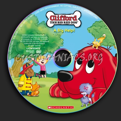 Clifford the Big Red Dog: A Big Help! dvd label