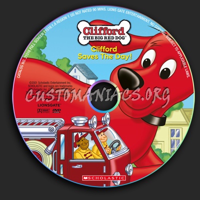Clifford the Big Red Dog: Clifford Saves the Day! dvd label