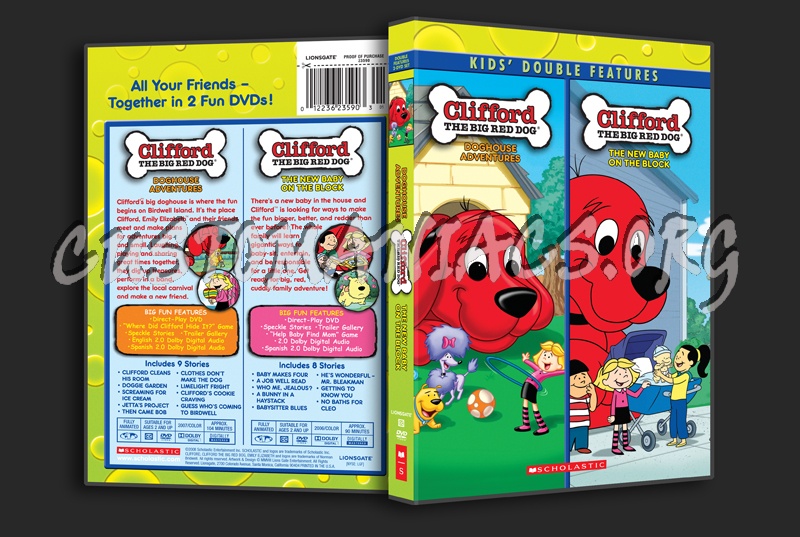 Clifford the Big Red Dog: Doghouse Adventures and The New Baby on the Block dvd cover