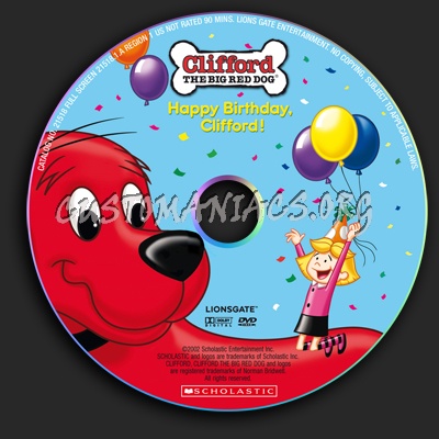 Clifford the Big Red Dog: Happy Birthday, Clifford! dvd label
