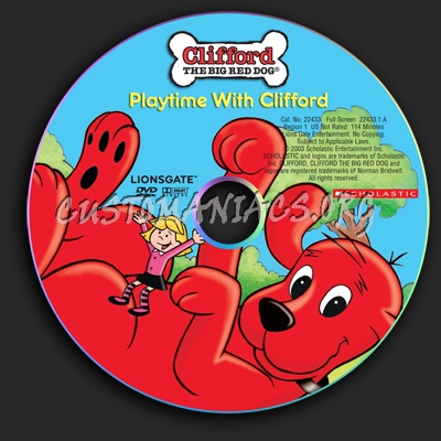 Clifford the Big Red Dog: Playtime With Clifford dvd label