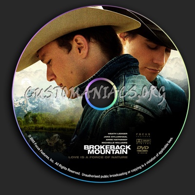 Brokeback Mountain dvd label