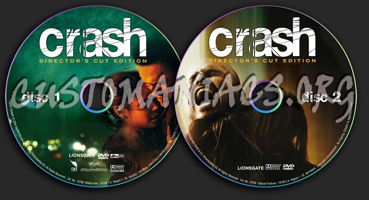 Crash 2-disc edition dvd label