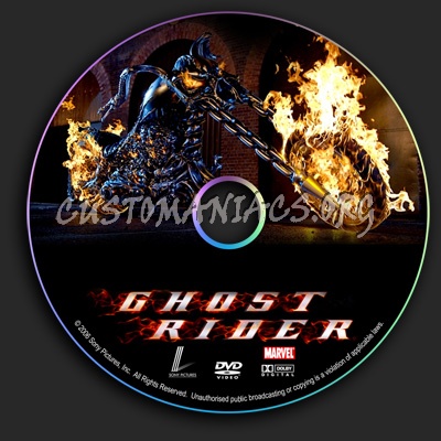 Ghost Rider dvd label