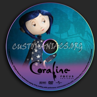 Coraline dvd label