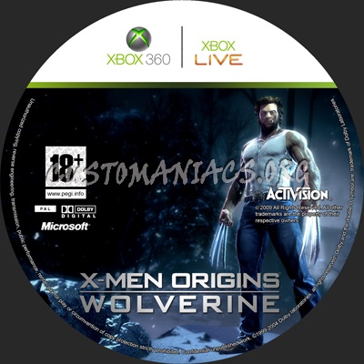 X-Men Origins Wolverine dvd label