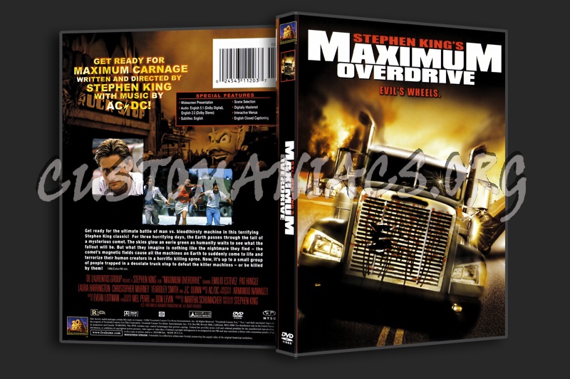 Maximum Overdrive dvd cover