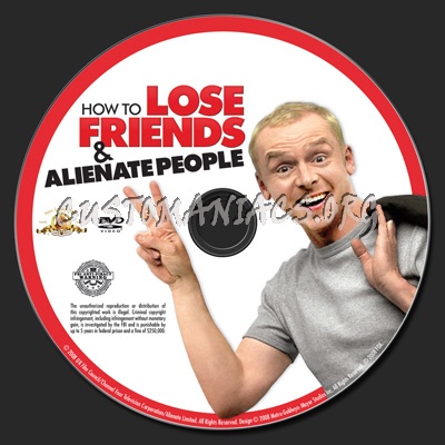 How To Lose Friends and Alienate People dvd label