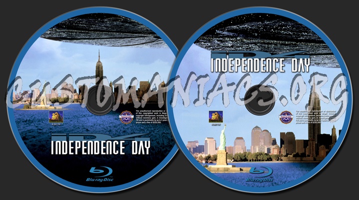 Independence Day blu-ray label