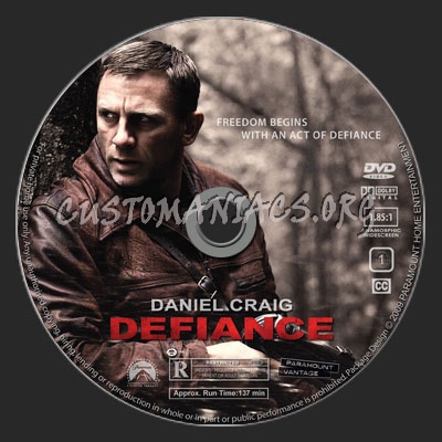 Defiance dvd label