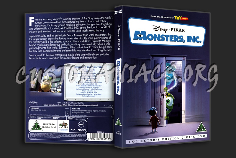 Monsters Inc dvd cover